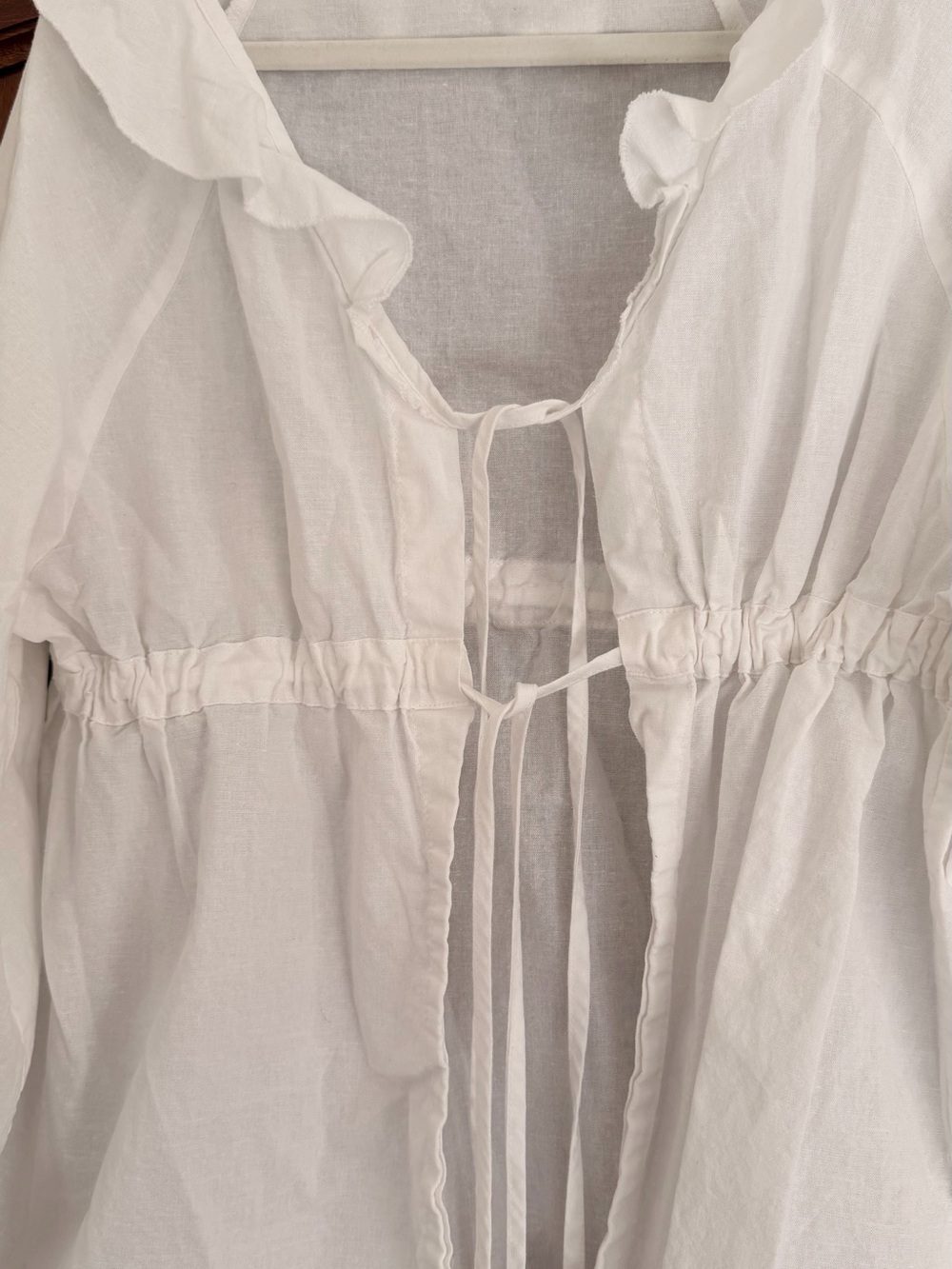 Commense White Tie-Front Top - Picture 3 of 4